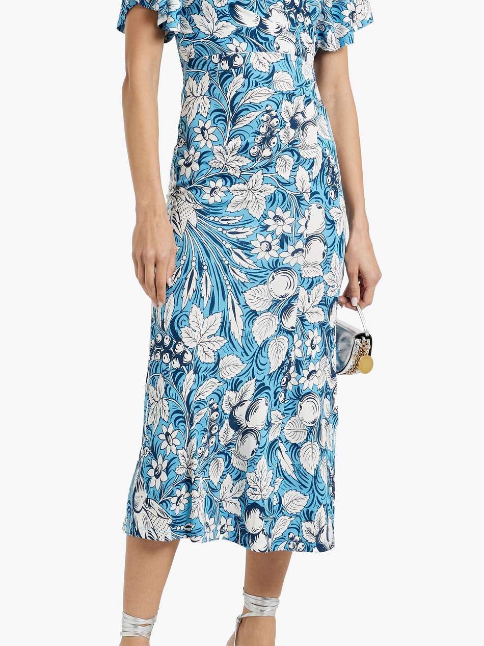 zetna wrap-effect printed jersey midi dress