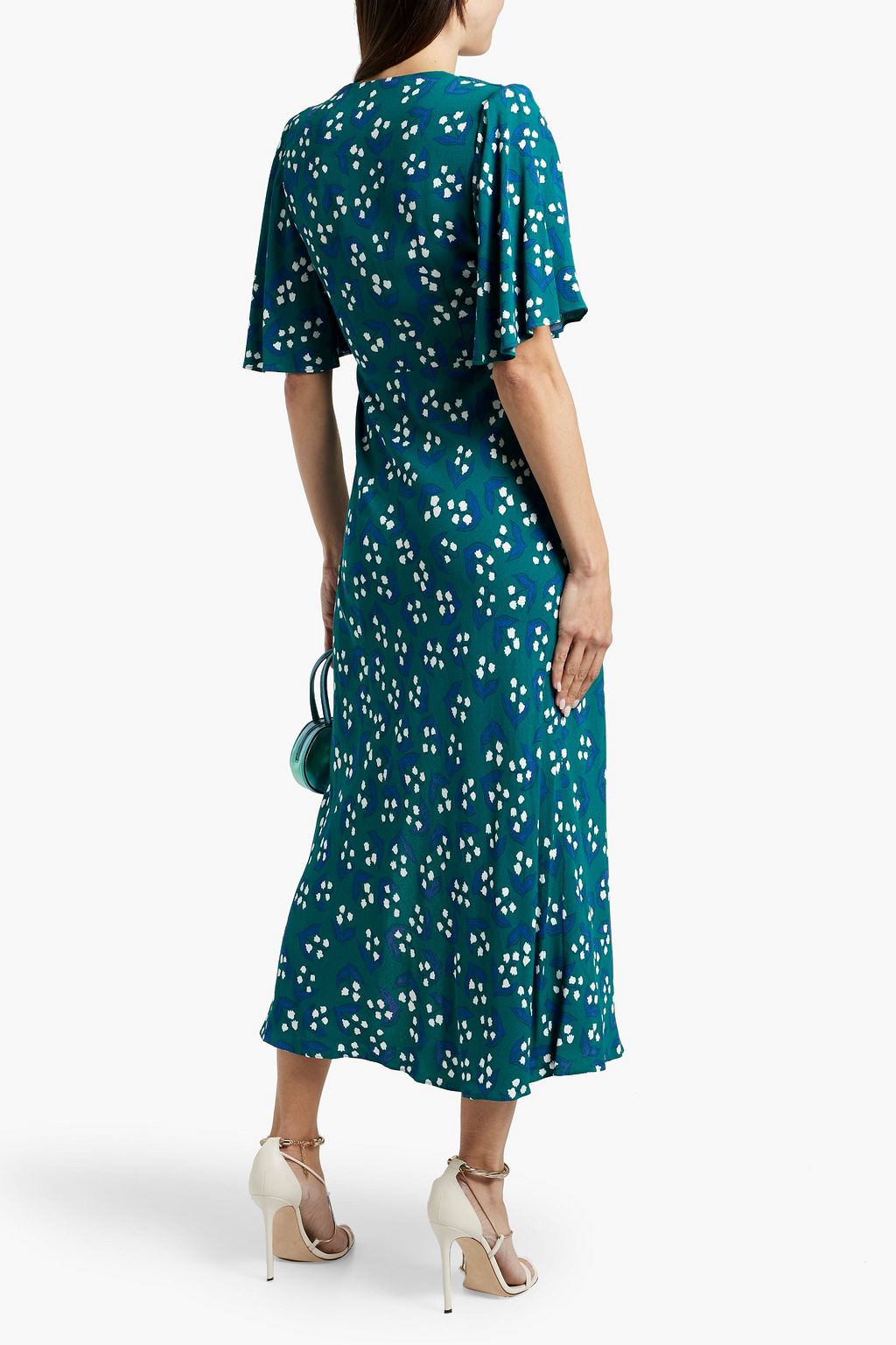 DIANE VON FURSTENBERG Bessie twist-front crepe midi dress