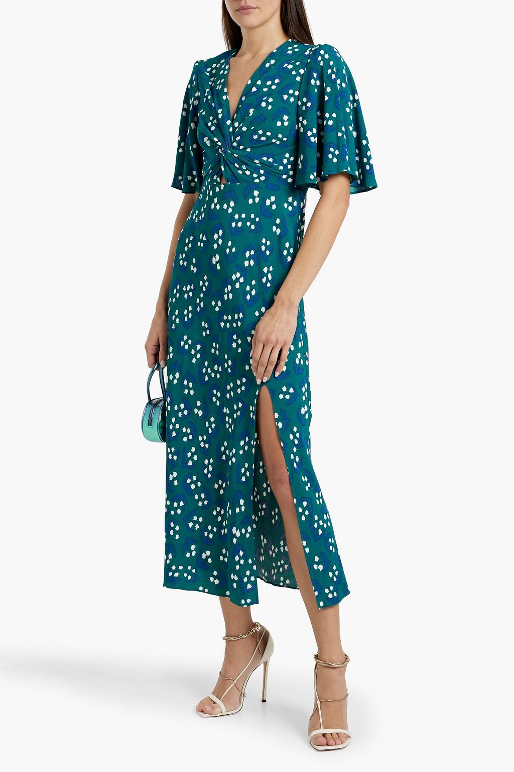 DIANE VON FURSTENBERG Bessie twist-front crepe midi dress