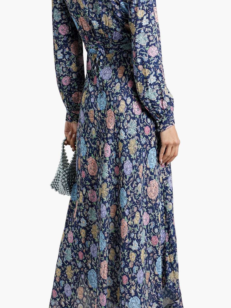 trula floral-print crepe de chine maxi dress
