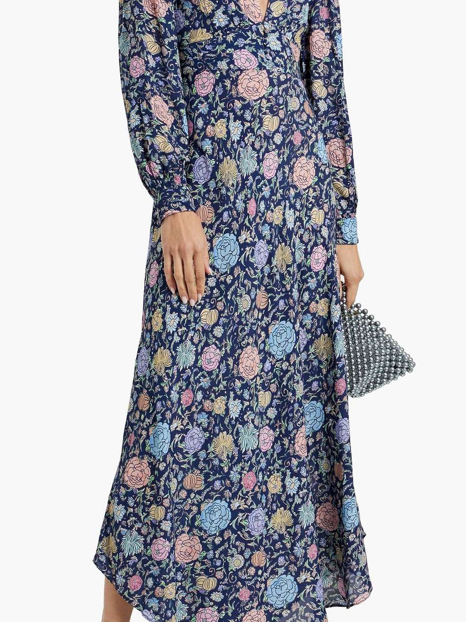 trula floral-print crepe de chine maxi dress
