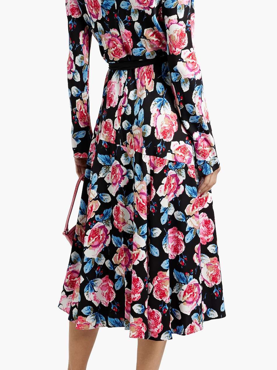 anika floral-print jersey midi wrap dress