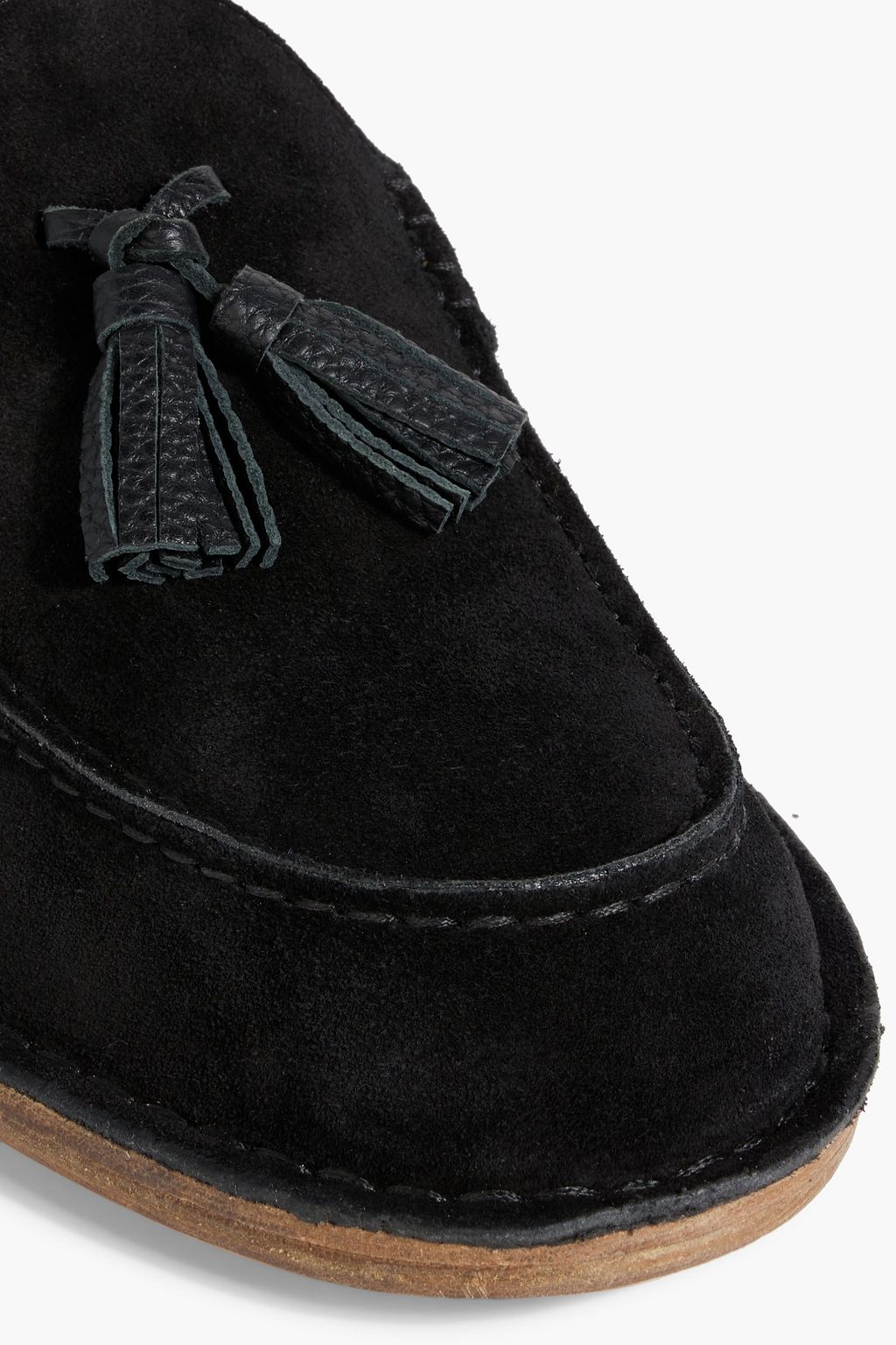 TOD'S Tasseled suede slippers