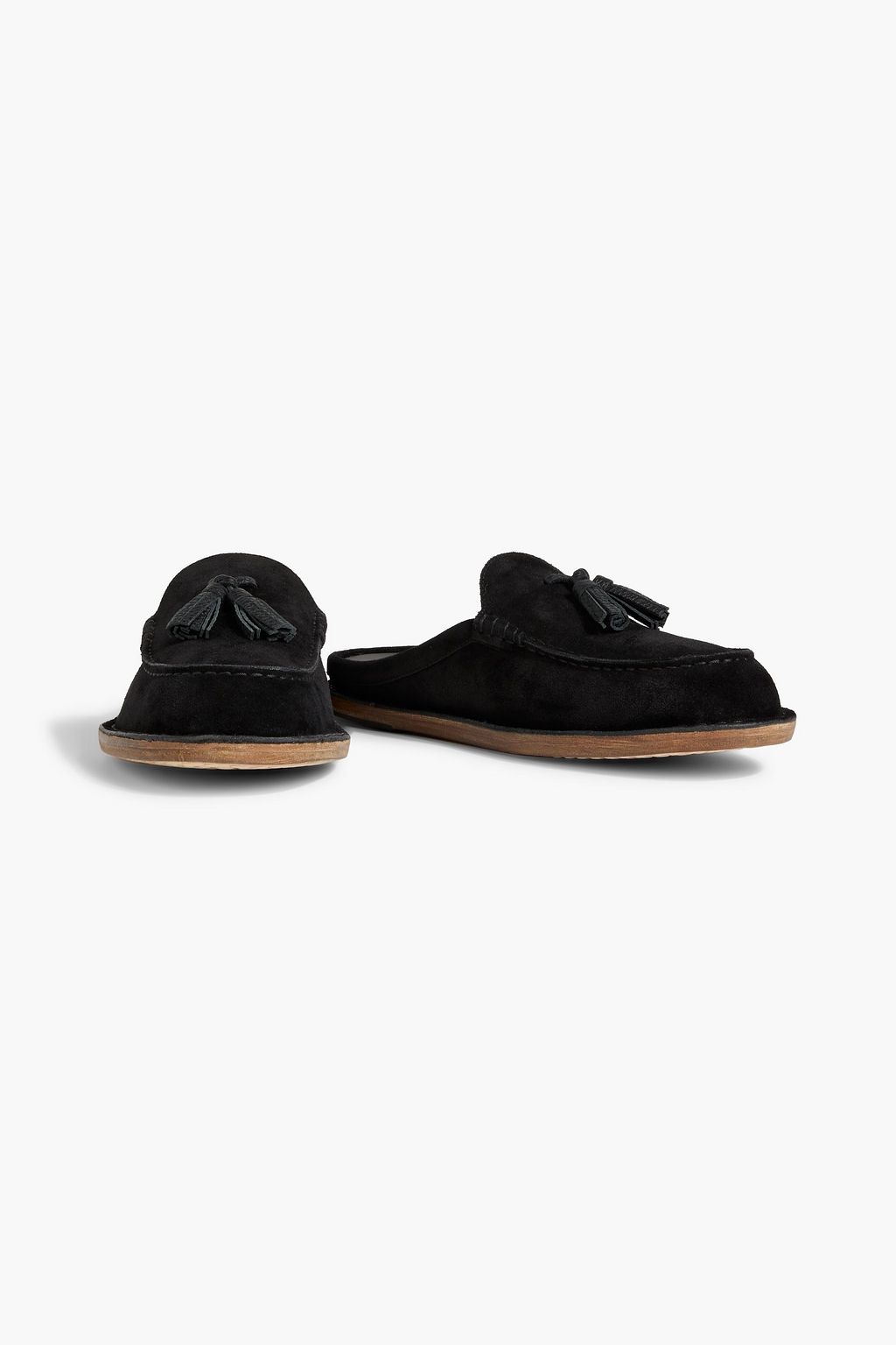 TOD'S Tasseled suede slippers