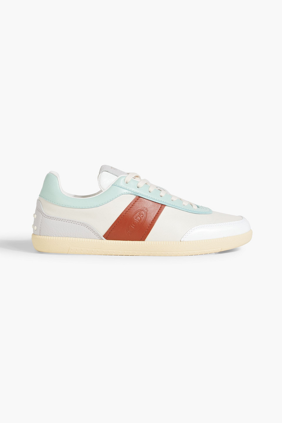 TOD'S COLOR-BLOCK LEATHER SNEAKERS 
