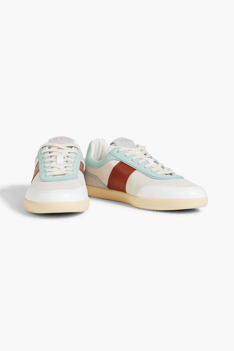 TOD'S COLOR-BLOCK LEATHER SNEAKERS 