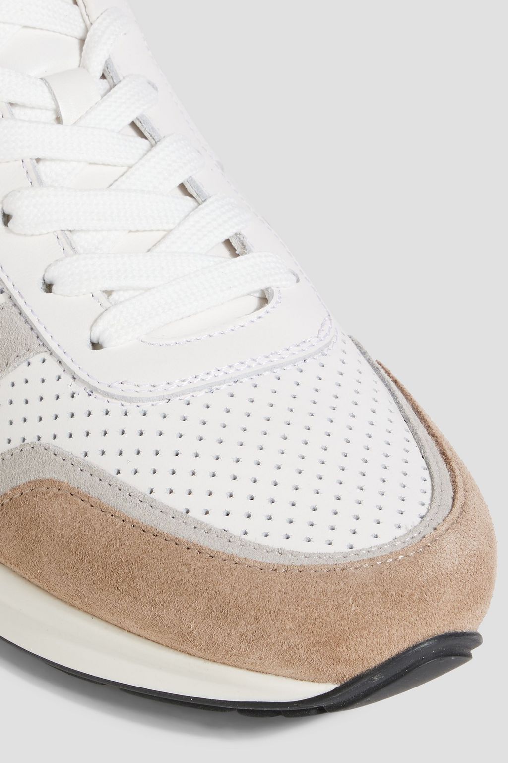 TOD'S Perforated leather and suede sneakers