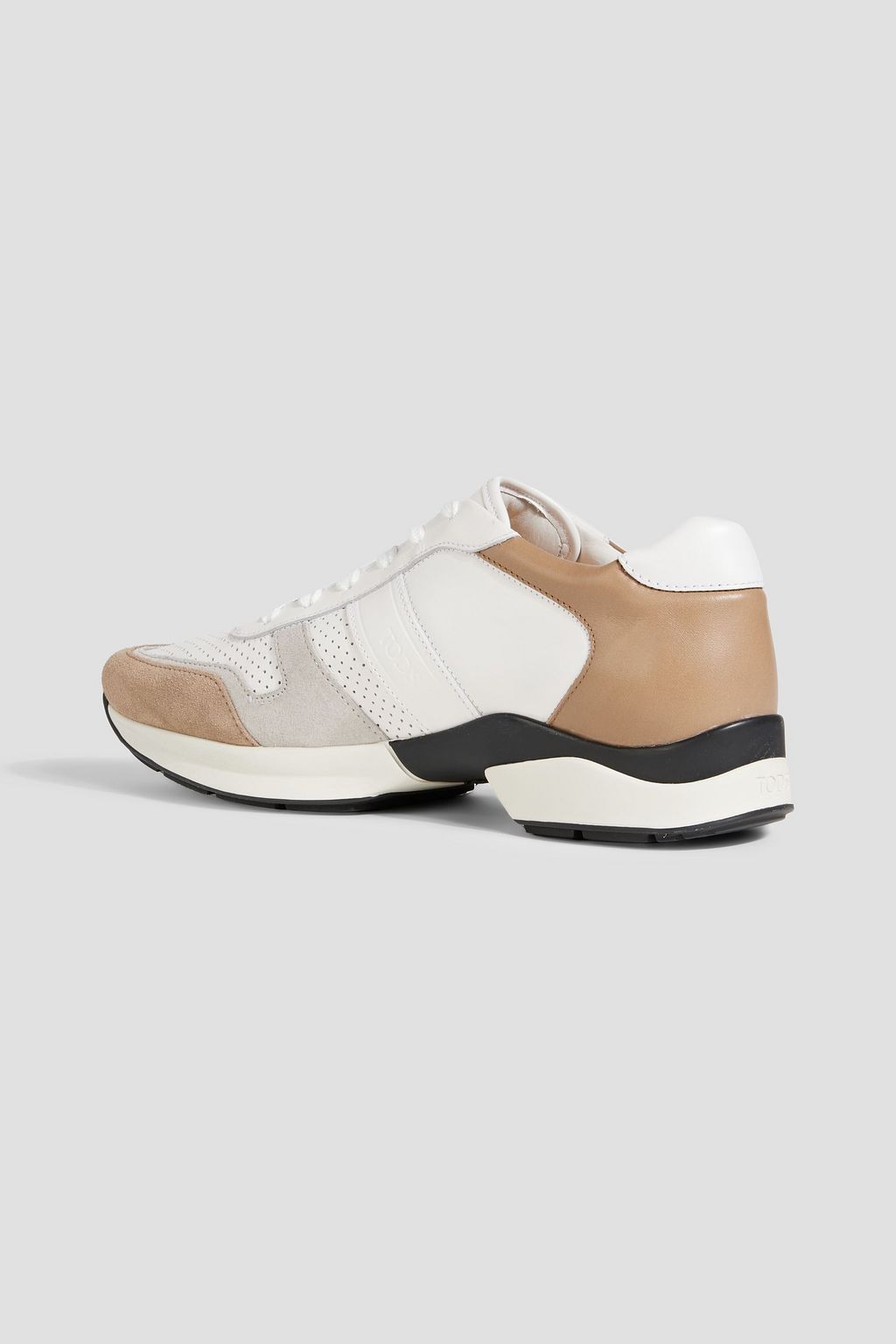 TOD'S Perforated leather and suede sneakers