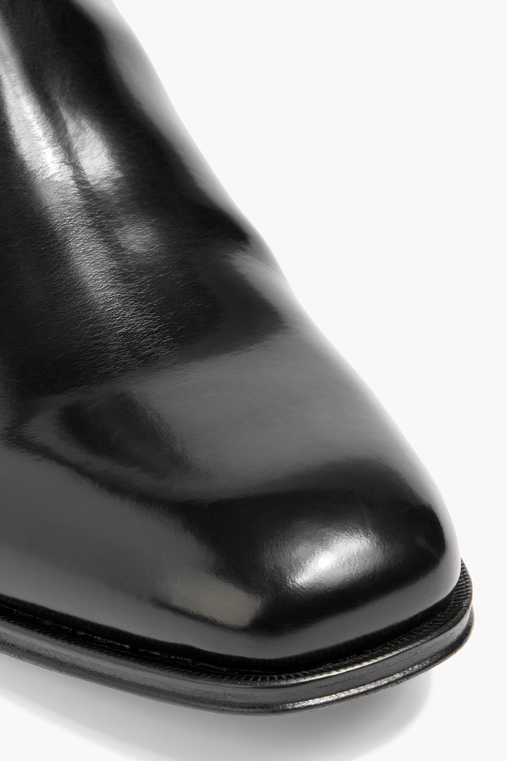 FERRAGAMO Isidoro glossed-leather Chelsea boots