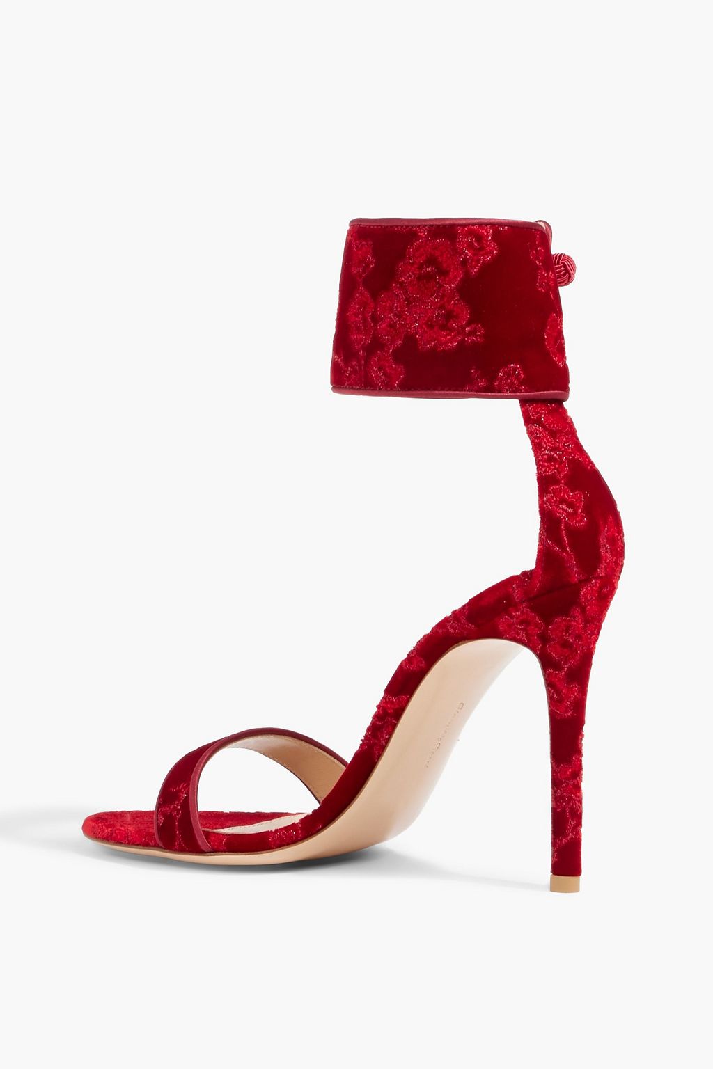 GIANVITO ROSSI Empress embroidered velvet sandals