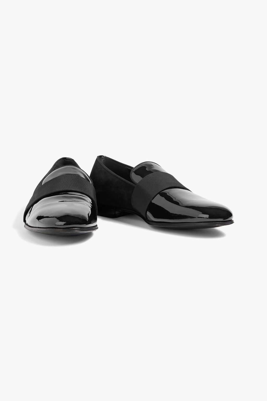 FERRAGAMO Bryden suede and patent-leather loafers