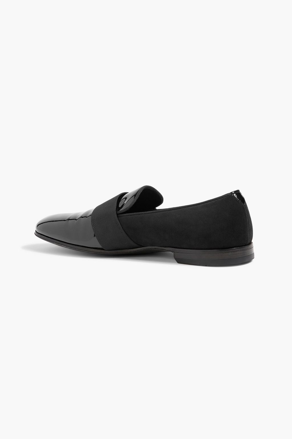 FERRAGAMO Bryden suede and patent-leather loafers