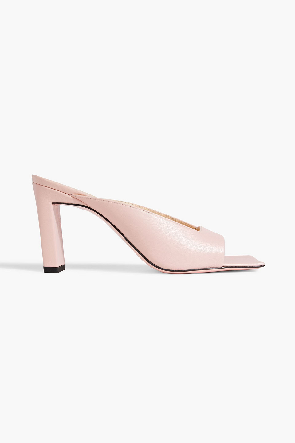Wandler Isa Leather Mules In Pastel Pink
