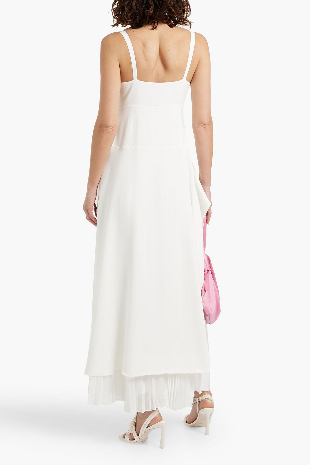 SIMKHAI Sequoia pleated chiffon and crepe maxi dress