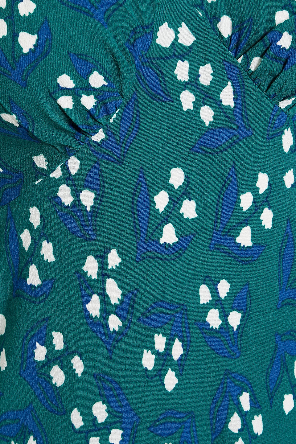 Diane Von Furstenberg Celia Floral-print Crepe Midi Dress In Emerald