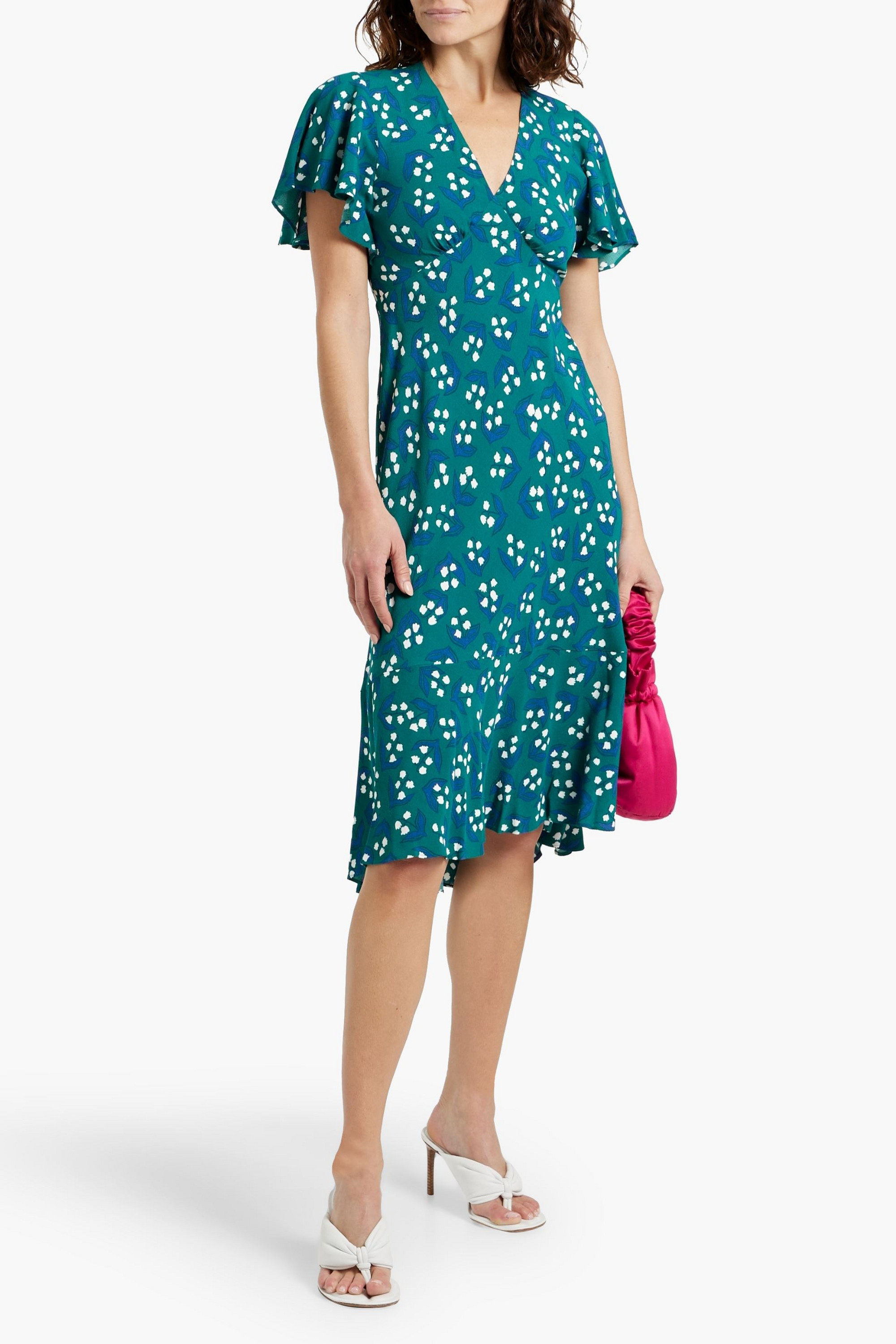 Diane von Furstenberg Celia floral-print crepe midi dress