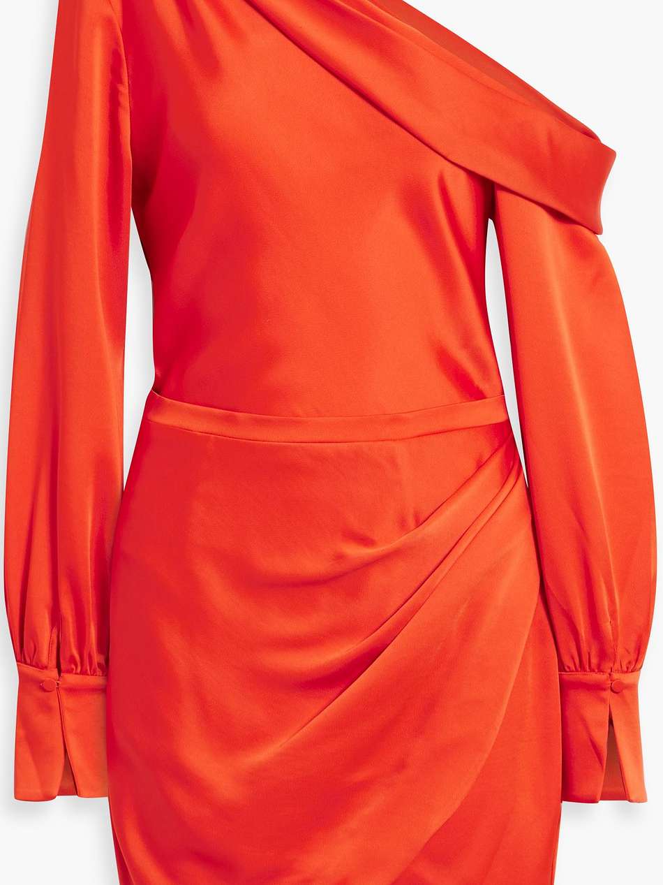 cameron one-shoulder draped mini dress