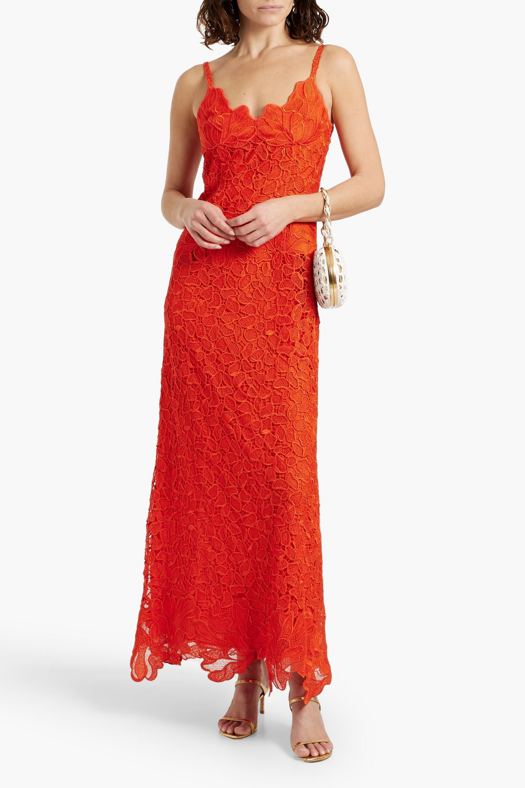 SIMKHAI Phoenix guipure lace maxi dress