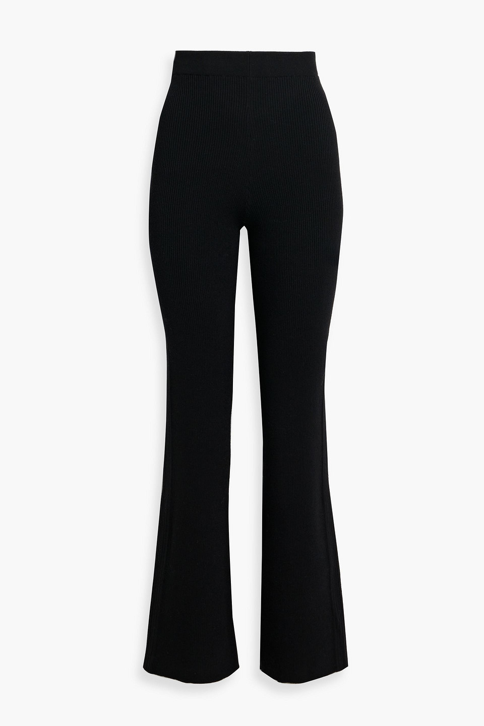 Wool-blend bootcut pants