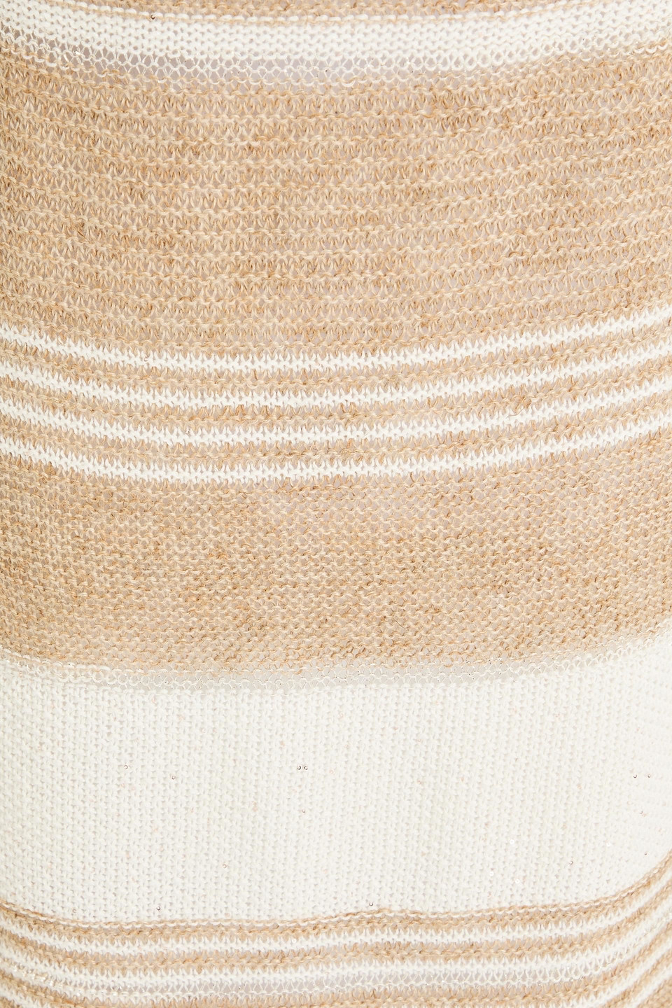 FABIANA FILIPPI METALLIC STRIPED LINEN AND WOOL-BLEND MAXI DRESS