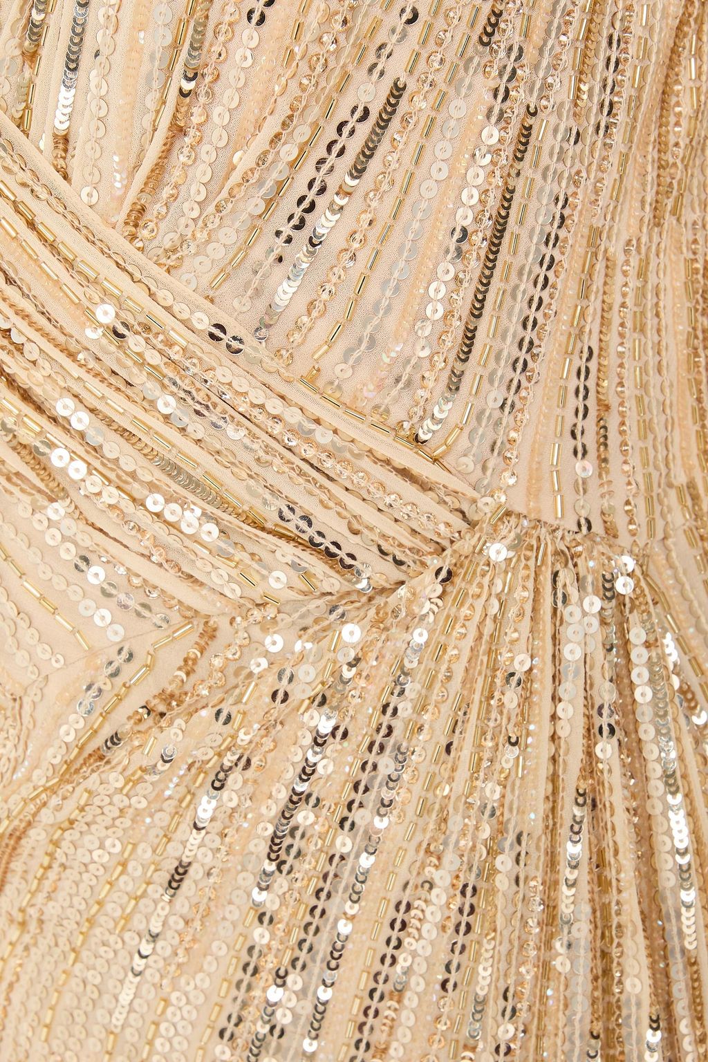 JENNY PACKHAM Wrap-effect embellished tulle gown