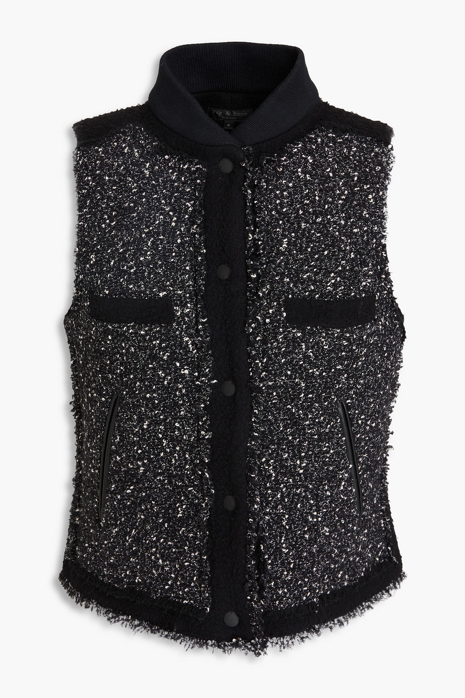 Rag & Bone Judity Wool-blend Vest In Black