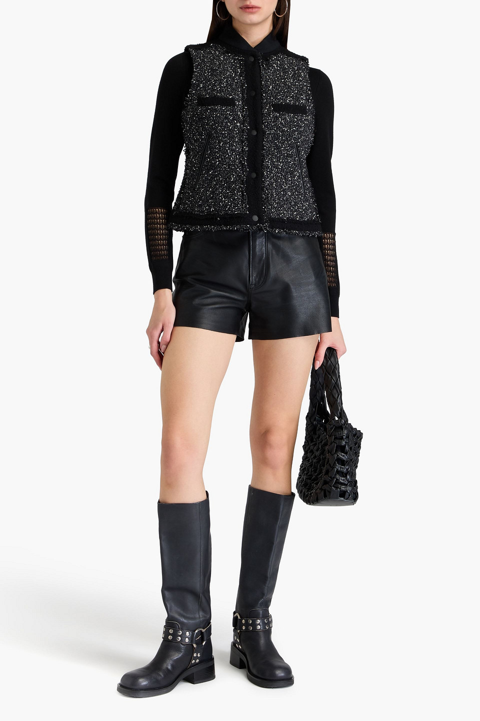Rag & Bone Judity Wool-blend Vest In Schwarz