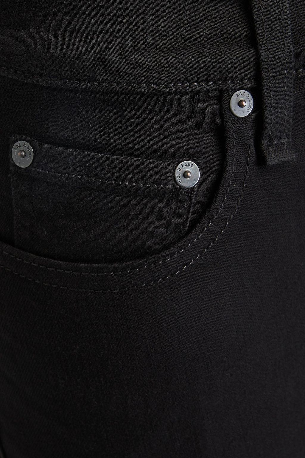 RAG & BONE بنطلون جينز "رين" قصير بأرجل ضيقة وخصر مرتفع