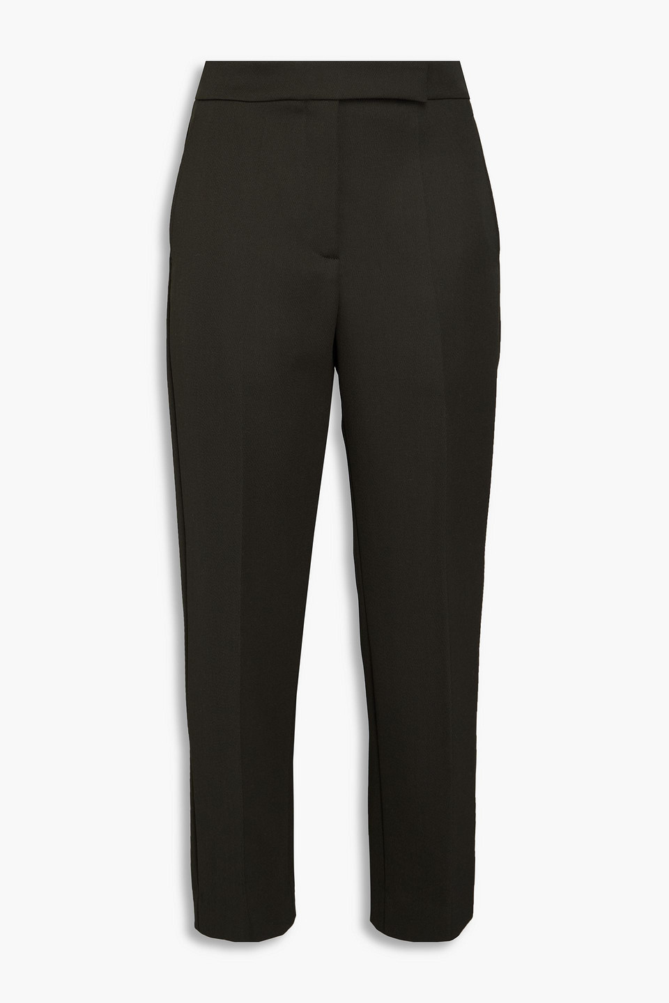 Tory Burch Wool-twill Straight-leg Trousers In Black