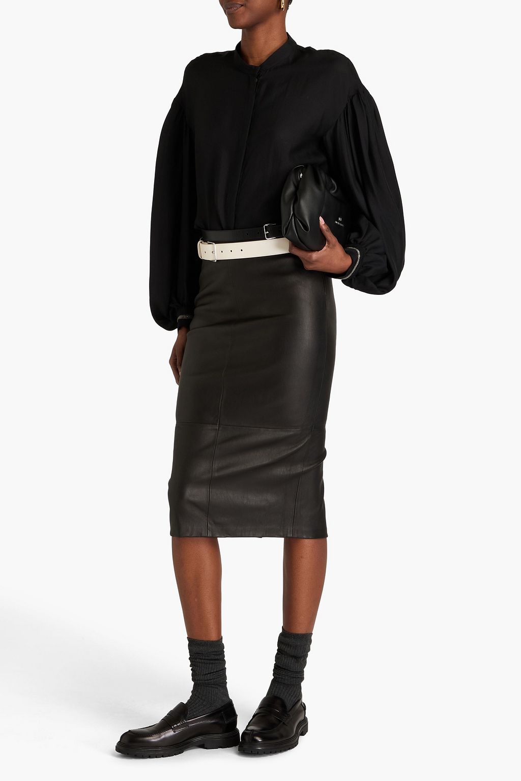 FABIANA FILIPPI Leather pencil skirt