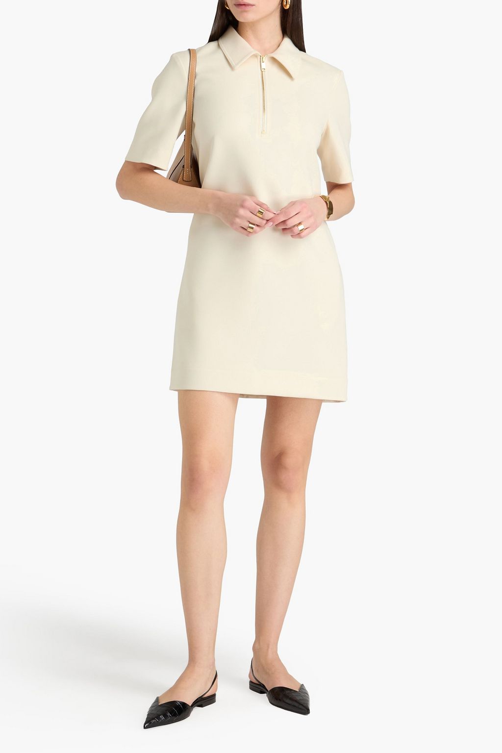 TORY BURCH 크레이프 미니 셔츠 드레스