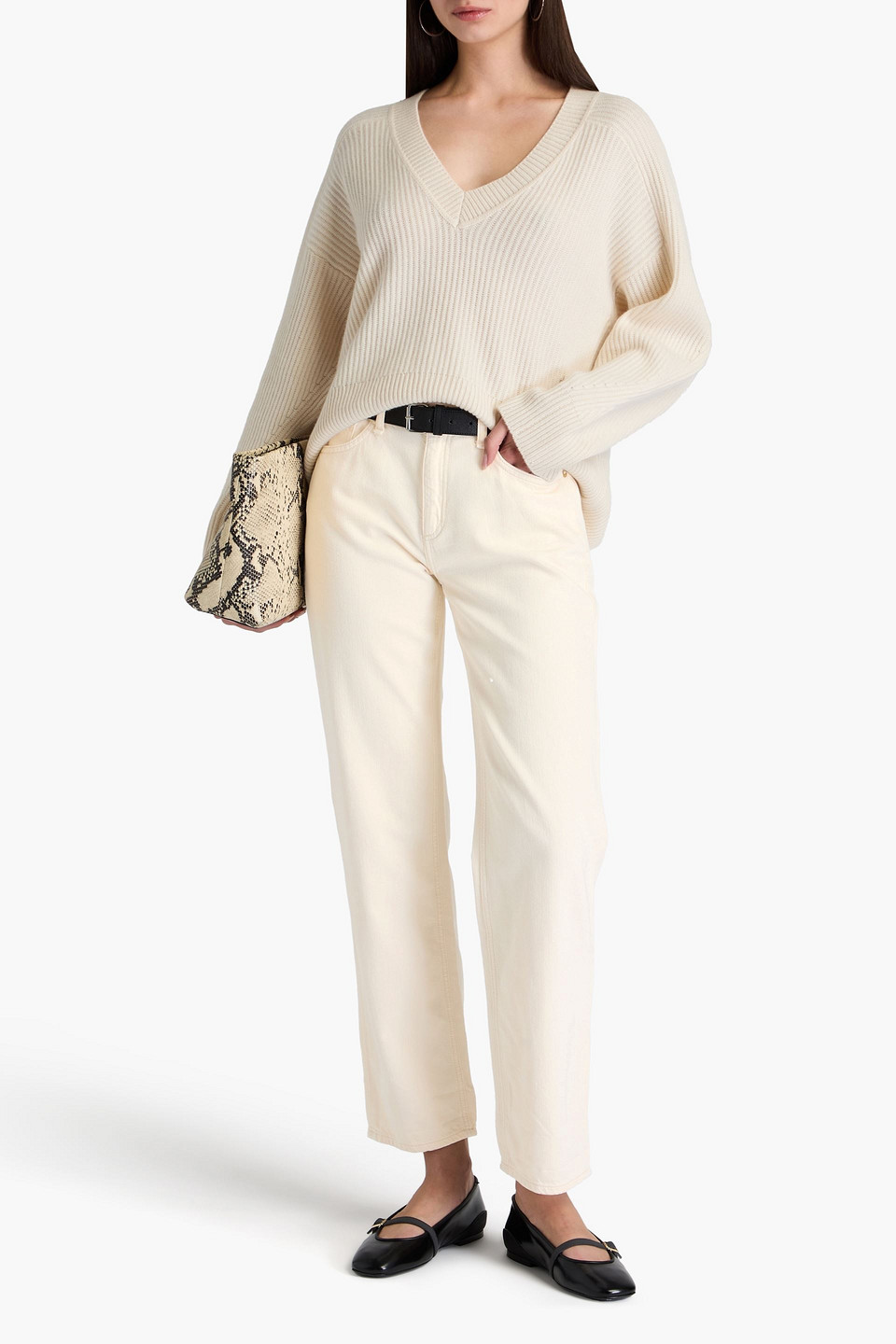  Rag & Bone - Dre Boyfriend Jeans - White - 29 
