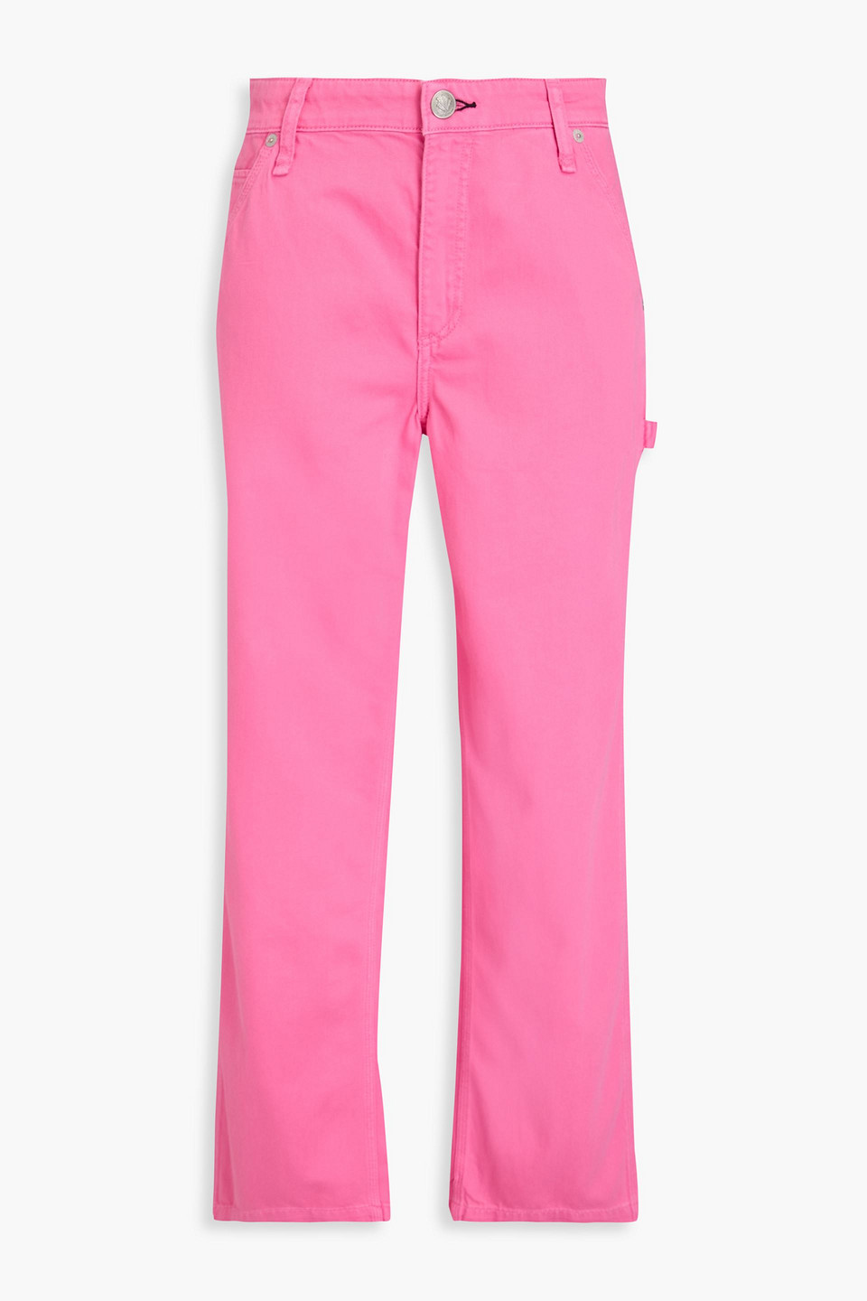 Rag & Bone Sid Carpenter High Rise Wide Leg Jeans In Bright Pink