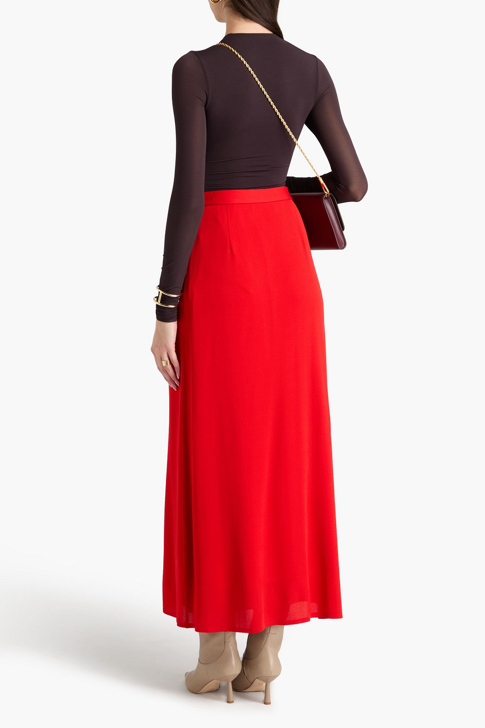  Tory Burch - Maxi-wickelrock Aus Crêpe - Rot - Us 0 