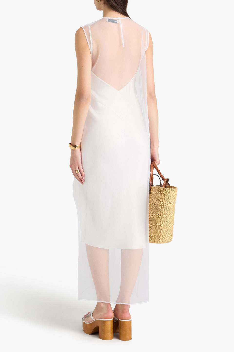  Tory Burch - Maxikleid Aus Organza - Weiß - Xs 