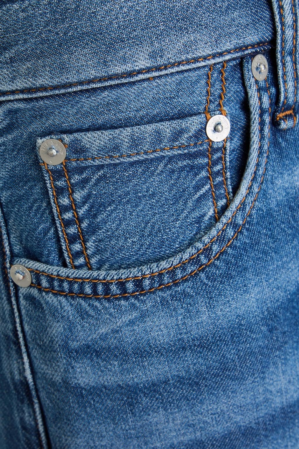 RAG & BONE 페이디드 하이라이즈 와이드 레그 진