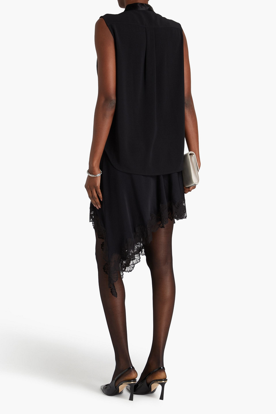  Rag & Bone - Meredith Wrap-effect Cady Top - Black - Xxs 
