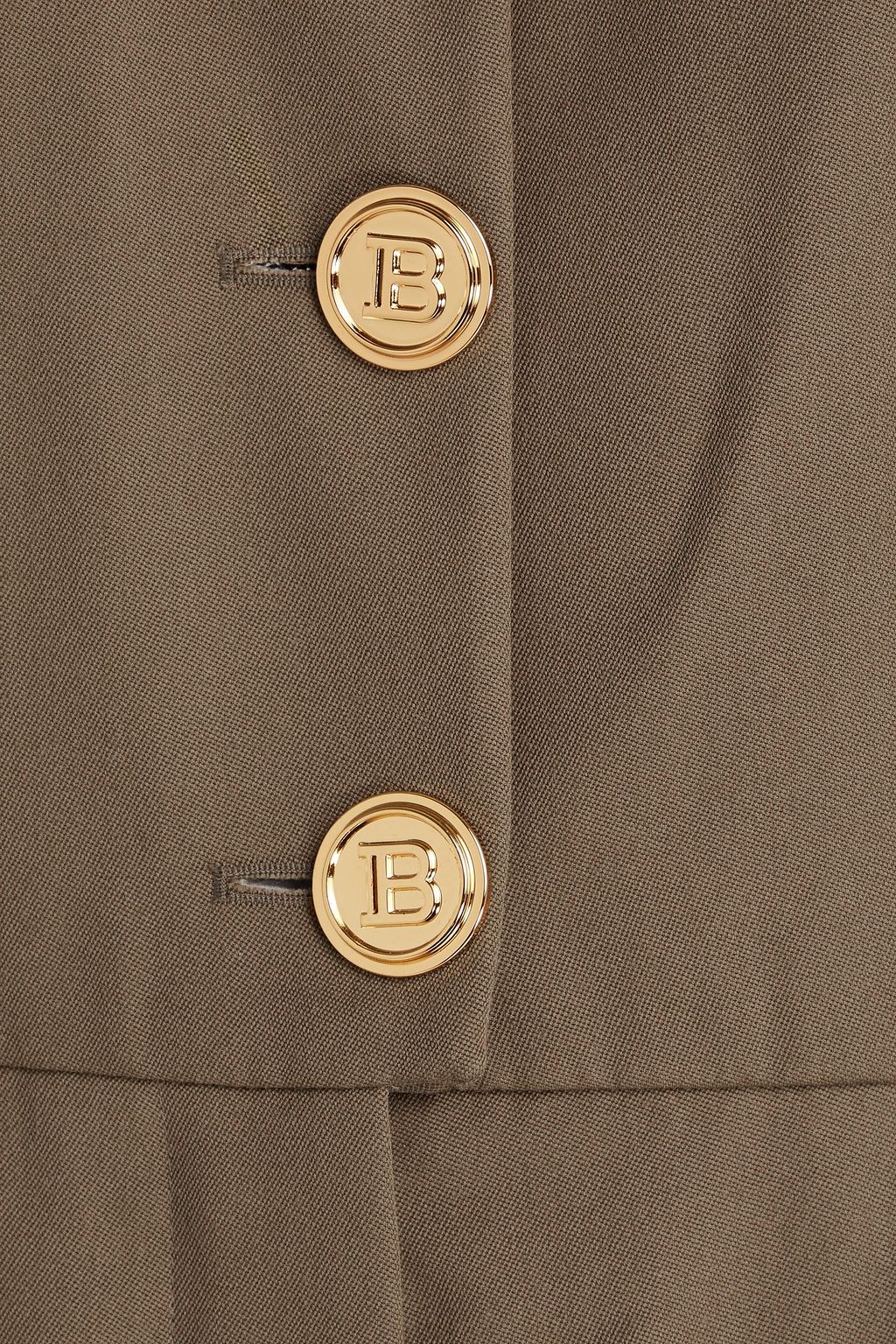 BALMAIN جمبسوت من الصوف وغران دو بودر بكسرات