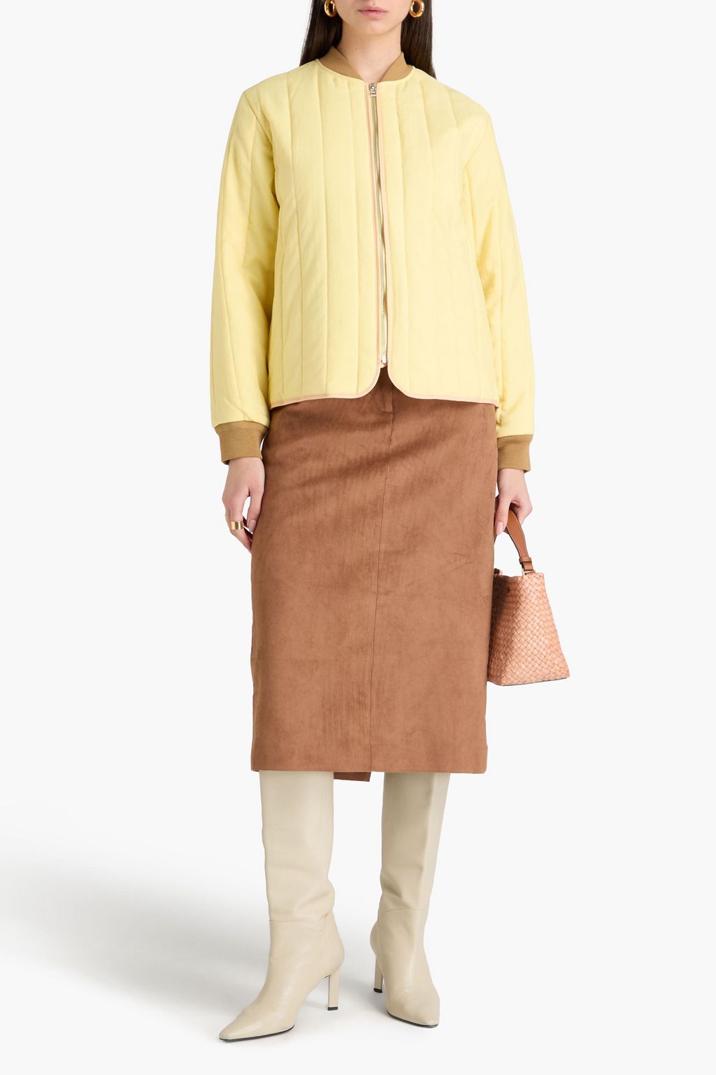 TORY BURCH جاكيت مبطّن من قماش عازل
