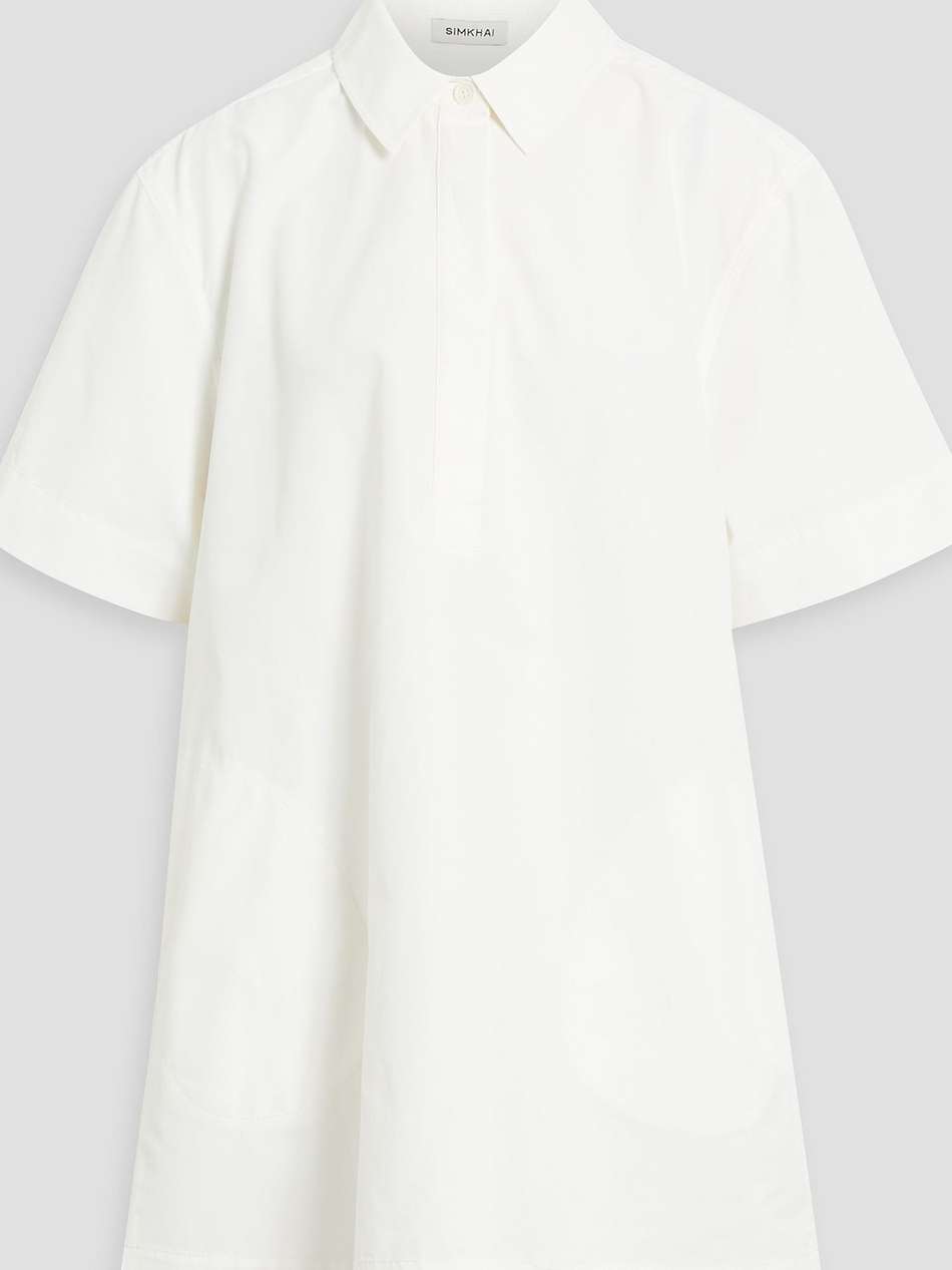 lucienne cotton-blend mini shirt dress