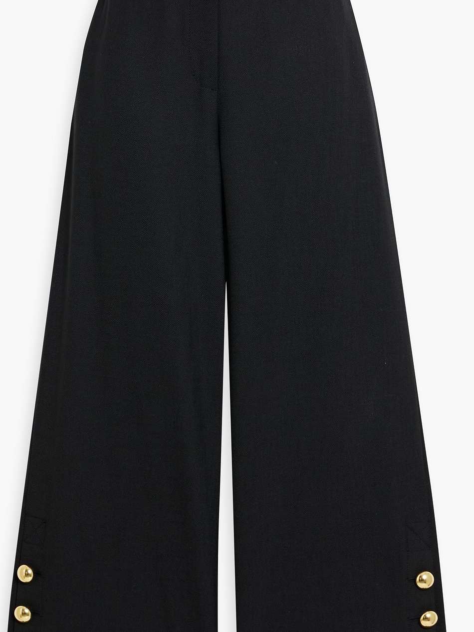 miki cropped twill wide-leg pants
