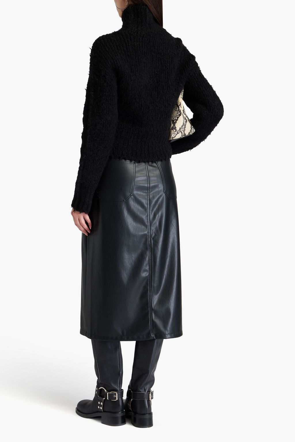 RAG & BONE كنزة رياضية "ديليون" بياقة عالية بحبكة بوكليه