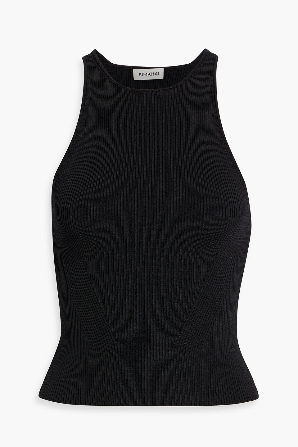 Simkhai Reza Ribbed Tank Top In Black