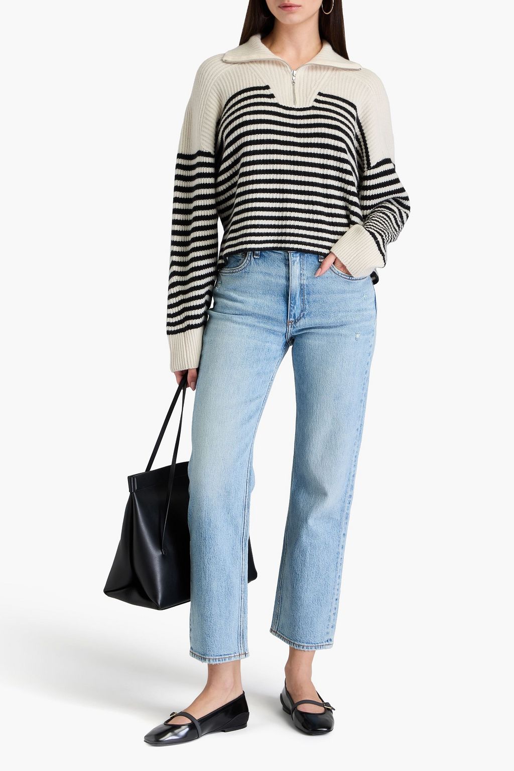RAG & BONE Pierce striped cashmere sweater