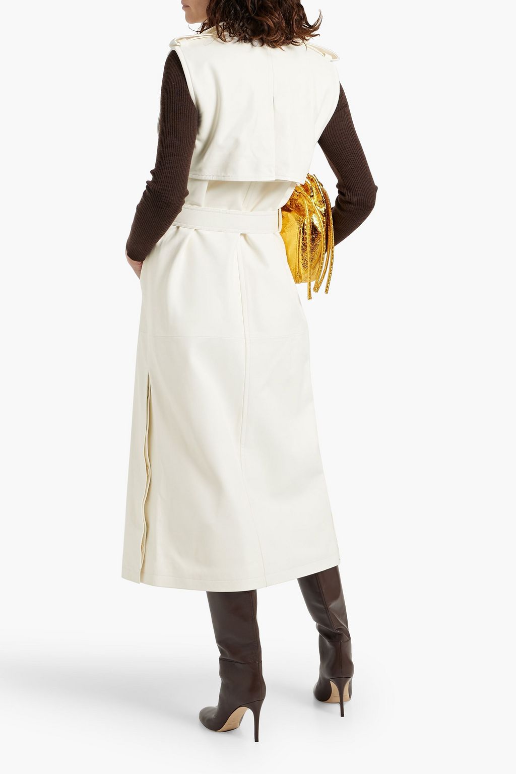 SIMKHAI Vondi leather trench coat