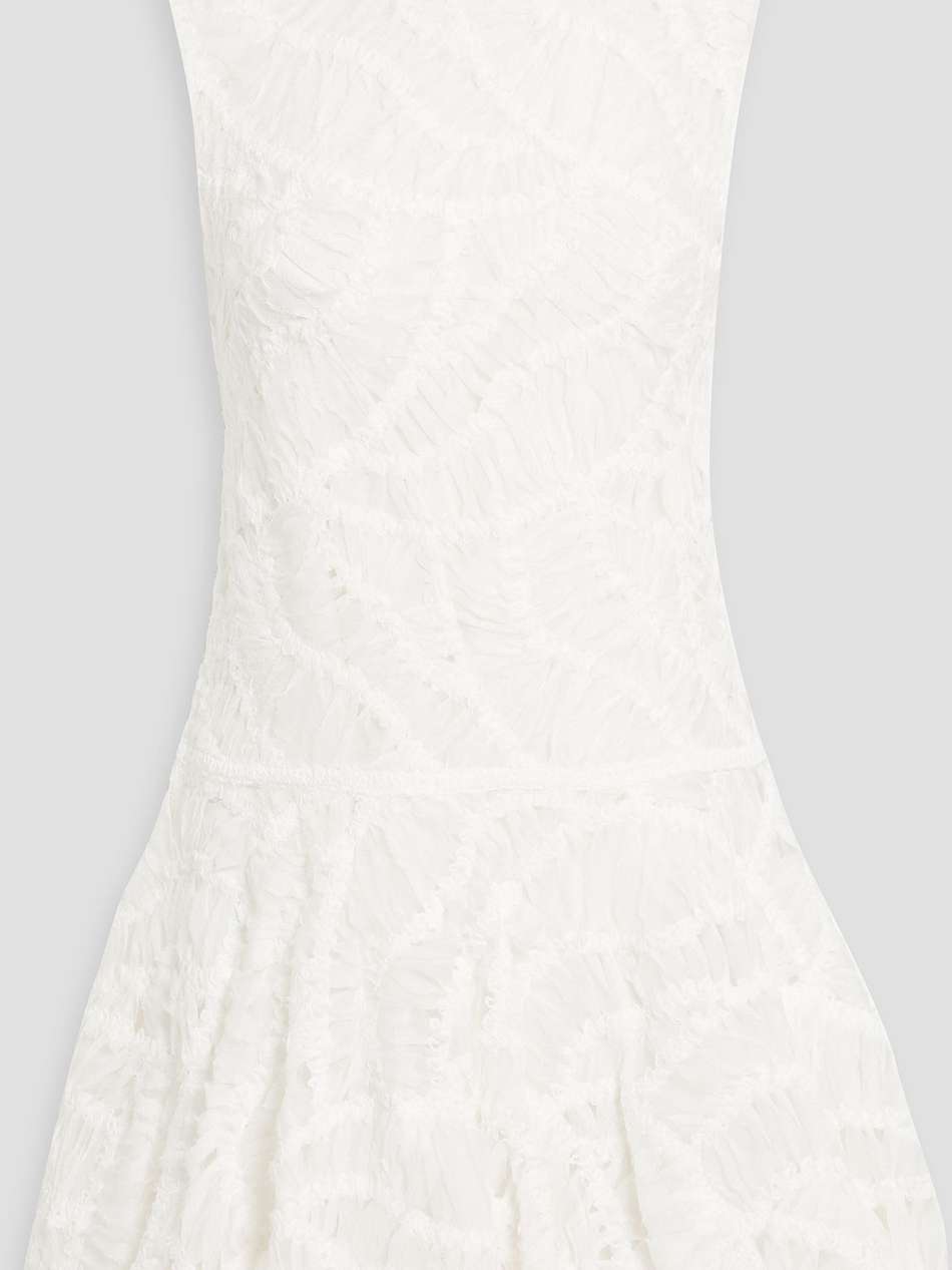 vallan embroidered georgette mini dress