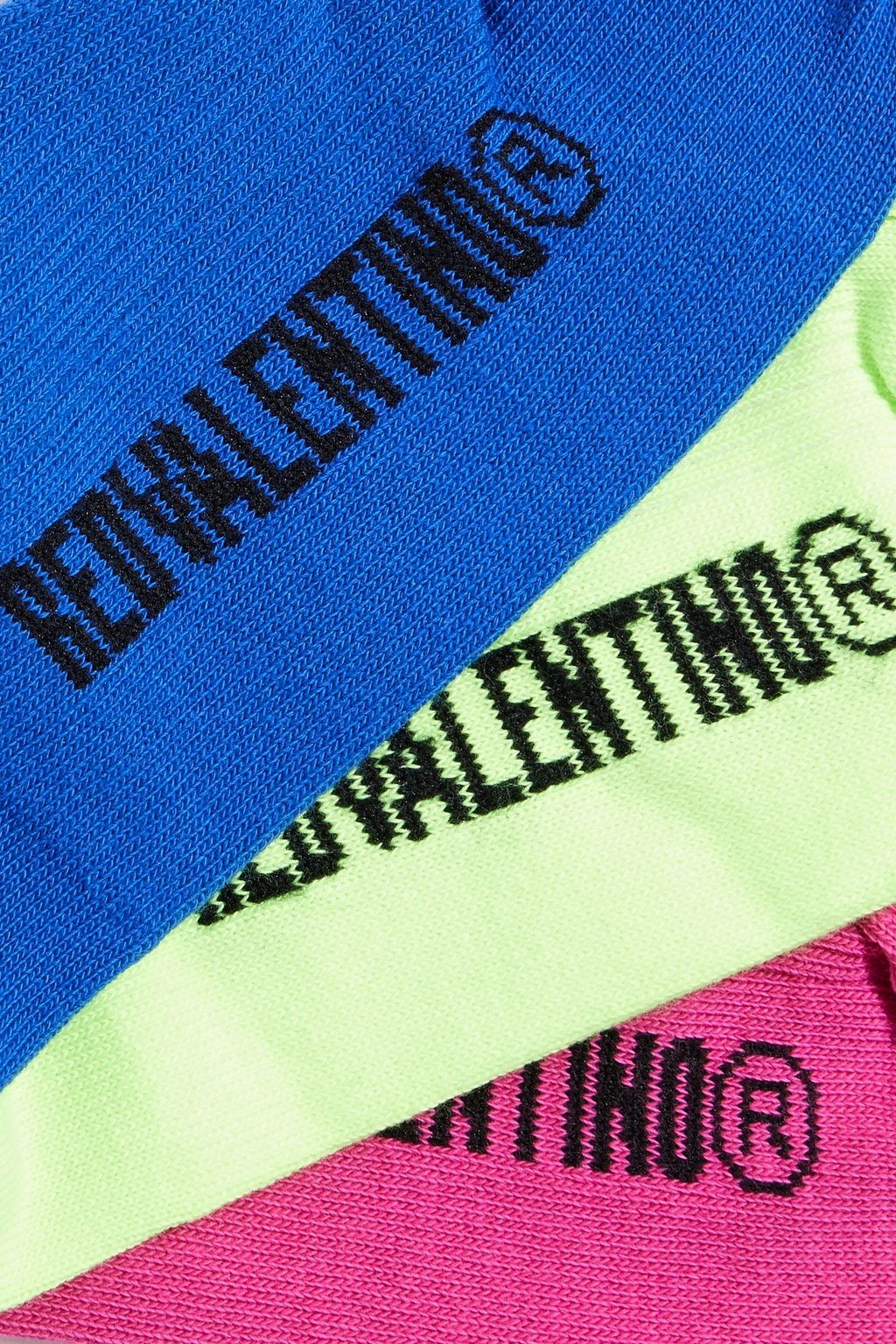 REDVALENTINO Set of 3 ribbed cotton-blend jacquard socks