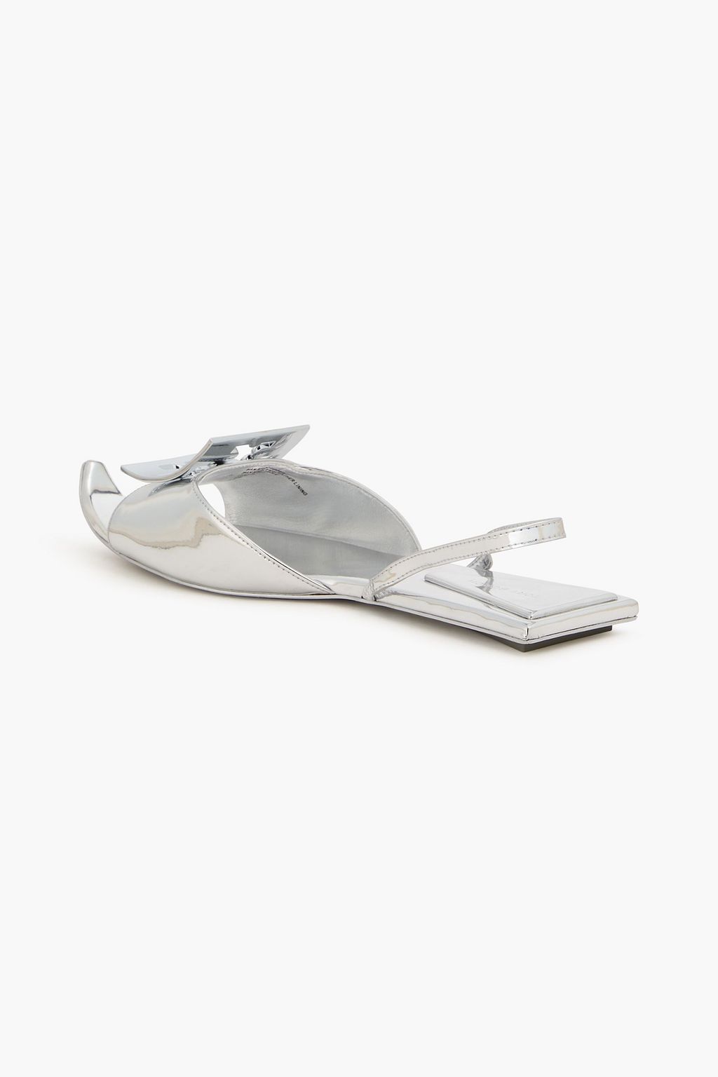 TORY BURCH ミラー加工レザー スリングバックサンダル