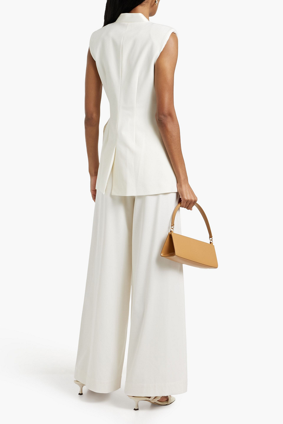 Simkhai Leroy Twill Wide-leg Pants In Ecru