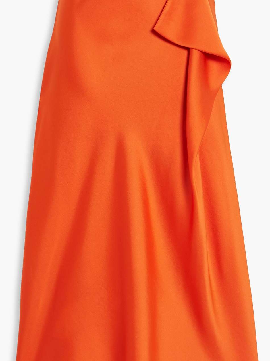 blane draped satin-crepe midi skirt